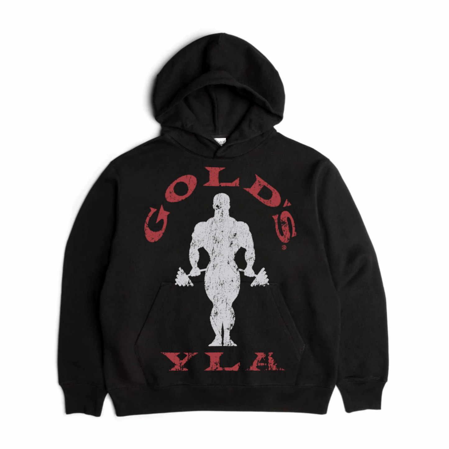 Gold’s Classic Graphic Hoodie - Black with Red/White Logo