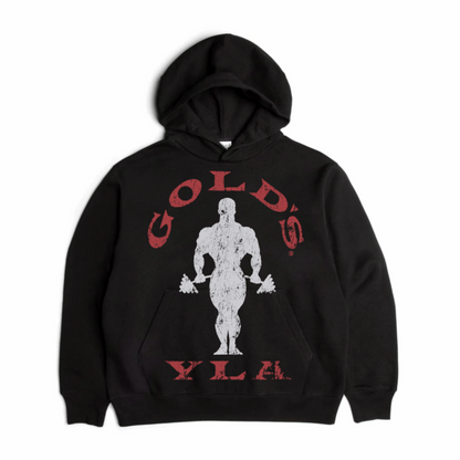 Gold’s Classic Graphic Hoodie - Black with Red/White Logo
