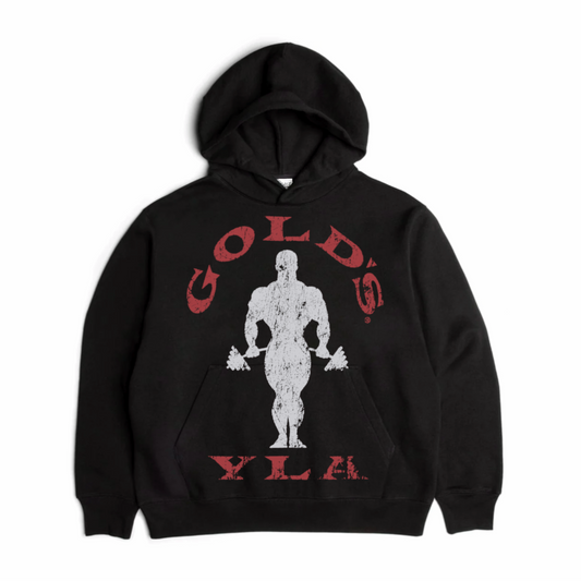 Gold’s Classic Graphic Hoodie - Black with Red/White Logo
