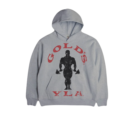 Gold’s Classic Graphic Hoodie - Grey with Black/Red Logo