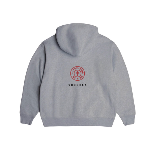 Gold’s Classic Graphic Hoodie - Grey with Black/Red Logo
